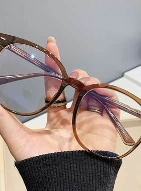 新款板材插针腿防蓝光平光镜复古近视光学眼镜架男女同款72038批