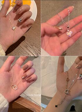 ins风珍珠项链女百搭小众设计高级感轻奢锁骨链爱心吊坠饰品