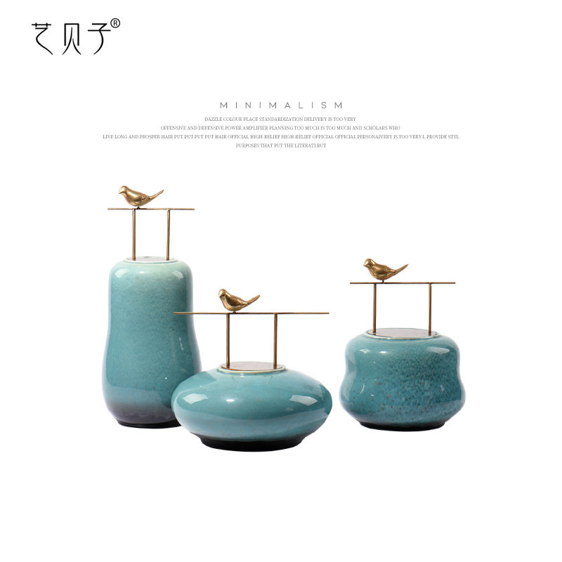 新中式美式陶瓷装饰品储物罐电视柜酒柜客厅玄关摆件软装家居饰品,模玩/动漫/周边/娃圈三坑/桌游,文化/体育周边,淘宝优惠券,粉丝福利购,淘宝优惠卷