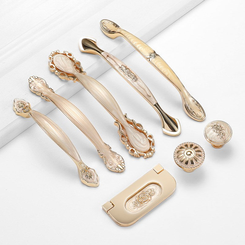 欧式复古立柜柜门拉手衣柜抽屉橱柜吊柜把手现代简约家俱柜子手柄