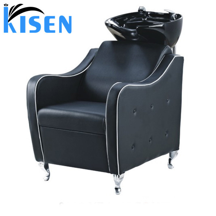 高档理发店洗头床发廊专用美发店半躺洗头床线条坐式美容冲水躺床