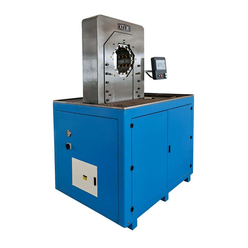 钢丝绳套脚手架钢管缩口机 可移动分体式缩管机 智能薄型扣压机