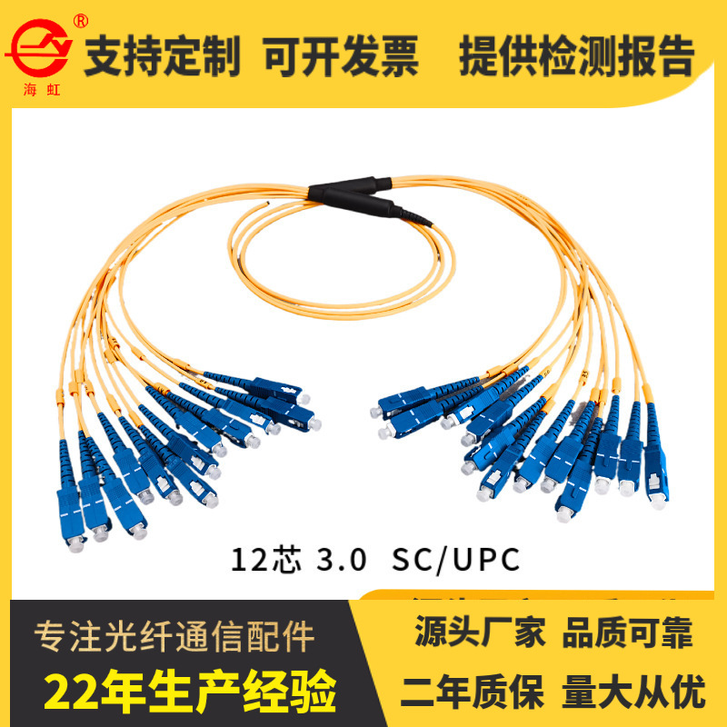 数据机房超密集束跳线3.0 MPO 8芯 12芯集束跳线分支缆跳线尾纤