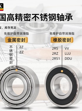 德国SKX不锈钢轴承 S SS 6207 6208 6209 6210 6211 6212 6213 2Z