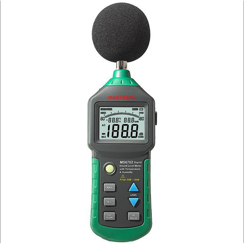 MASTECH华仪MS6702三合一声级计手持式分贝仪温度湿度测量噪音计