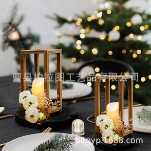 木质花架婚礼灯笼烛台桌面装饰摆件农舍风格松木灯笼装饰门廊摆设