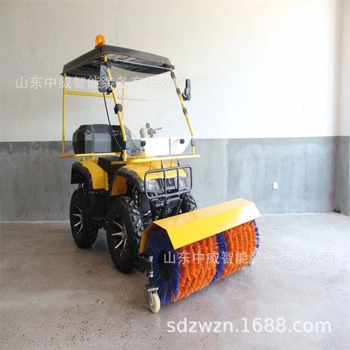 供应座驾式汽油扫雪机 后驱四轮碟刹质优价廉 1.4米滚刷式扫雪机