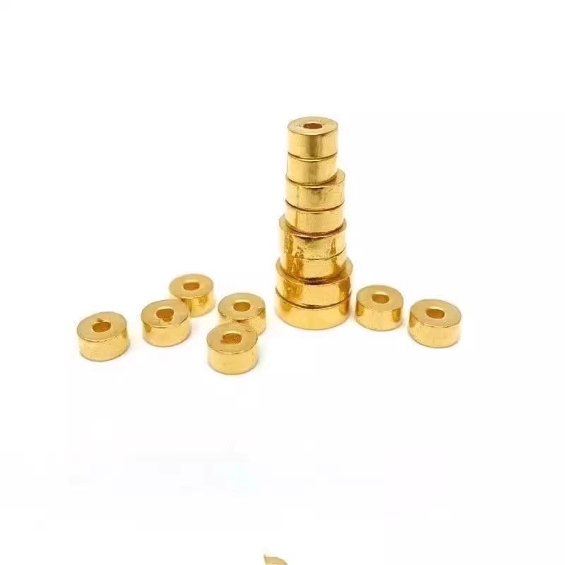 925纯银镀金加厚直切隔片隔珠垫片diy菩提椰蒂小金刚串珠手持配件