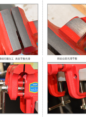 日本进口ERON桌钳小台钳迷你工作台家用夹钳小型夹具桌钳精密平口