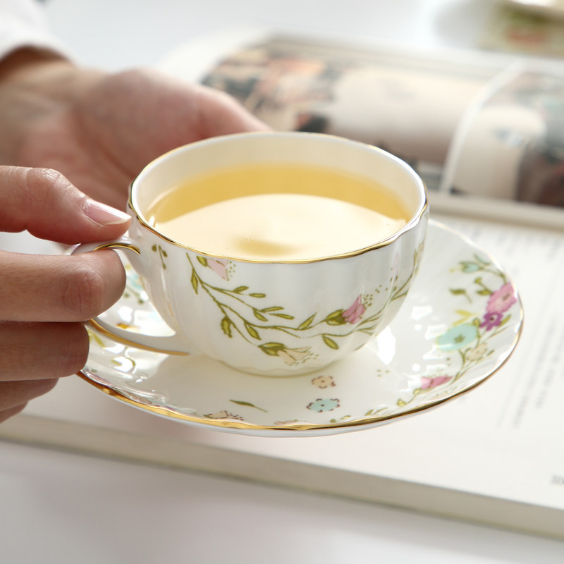 北欧田园欧式咖啡陶瓷杯套装创意简约下午茶英式红茶杯南瓜杯碟勺