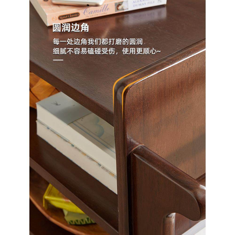 全实木沙发边几侧边柜小户型小茶几小桌子可移动家用餐车移动书架,住宅家具,角几/边几,淘宝优惠券,粉丝福利购,淘宝优惠卷