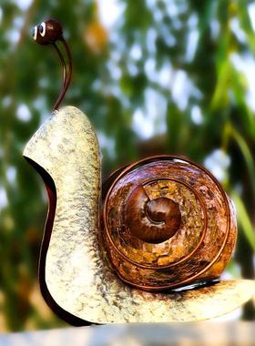 户外铁艺蜗牛太阳能装饰灯花园阳台草坪创意造型小摆件天黑自动亮