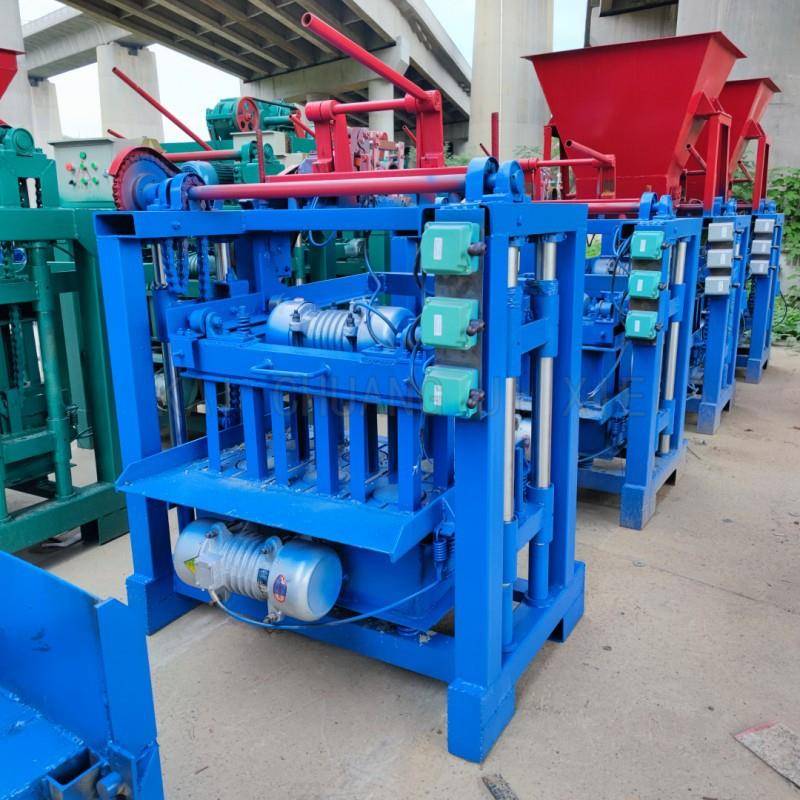 4-35自动小型制砖机建筑废料路面制砖设备水泥空心实心砖机