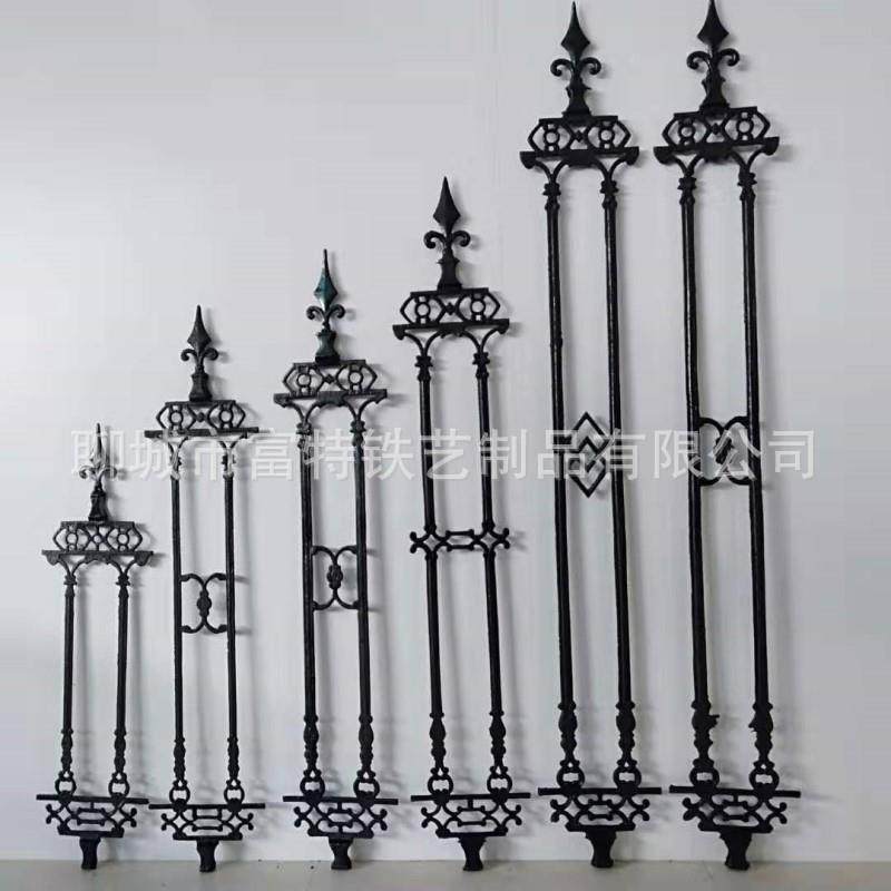 广州铁艺围墙欧式铸铁围栏单剑式穿管护栏别墅庭院小区铁栅栏