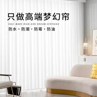 手电动梦幻帘客厅l阳台窗帘遮光竖百叶透光不透人纱帘落地窗垂直