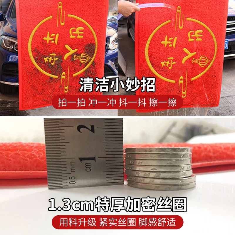 出入平安地垫入户门垫进门pvc塑料家用地毯门口防水防滑丝圈脚垫