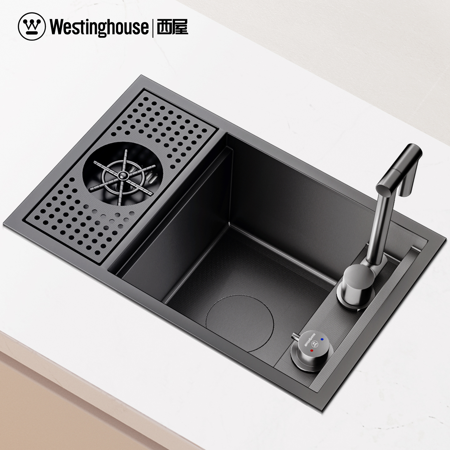西屋5mm加厚隐藏式水槽