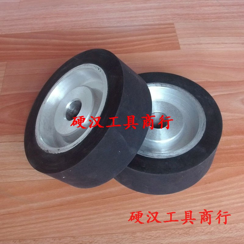 铝芯橡胶轮抛光机轮砂带机主动轮砂带套轮橡胶轮定做150*50*25mm