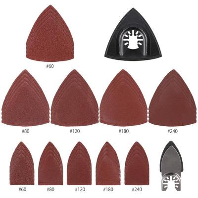 102件80*80三角形/指形万用宝砂纸开口型多功能机修边机打磨配件