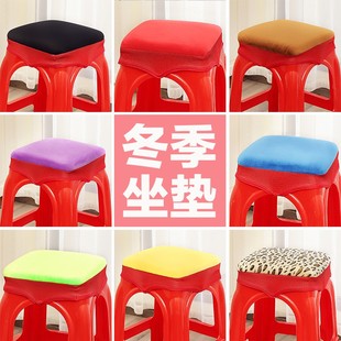 椅子凳子垫子坐垫带卡扣加厚正方形海绵坐垫屁垫套罩冬季久坐神器