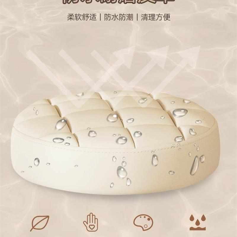 圆凳的家用滑轮矮凳凳子轮小带红儿童高级轮子轱辘X旋转万向网感