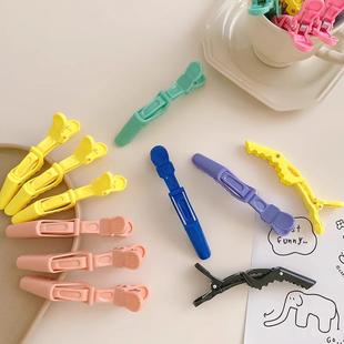 美发痕发夹理发化妆师专用头发夹子刘海鸭嘴鳄鱼发卡侧边定位夹