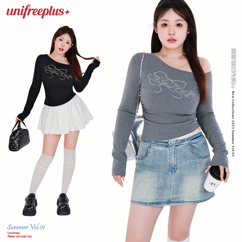 UNIFREEPLUS美式辣妹长袖T恤