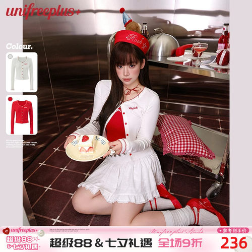 UNIFREEPLUS刺绣辣妹风针织衫