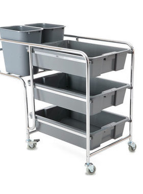 白云     AF08167  小号餐盘收集车  三层收餐车