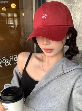 Banlicat 懂出片好货 复古软顶韩女春夏显脸小鸭舌帽男紫色棒球帽