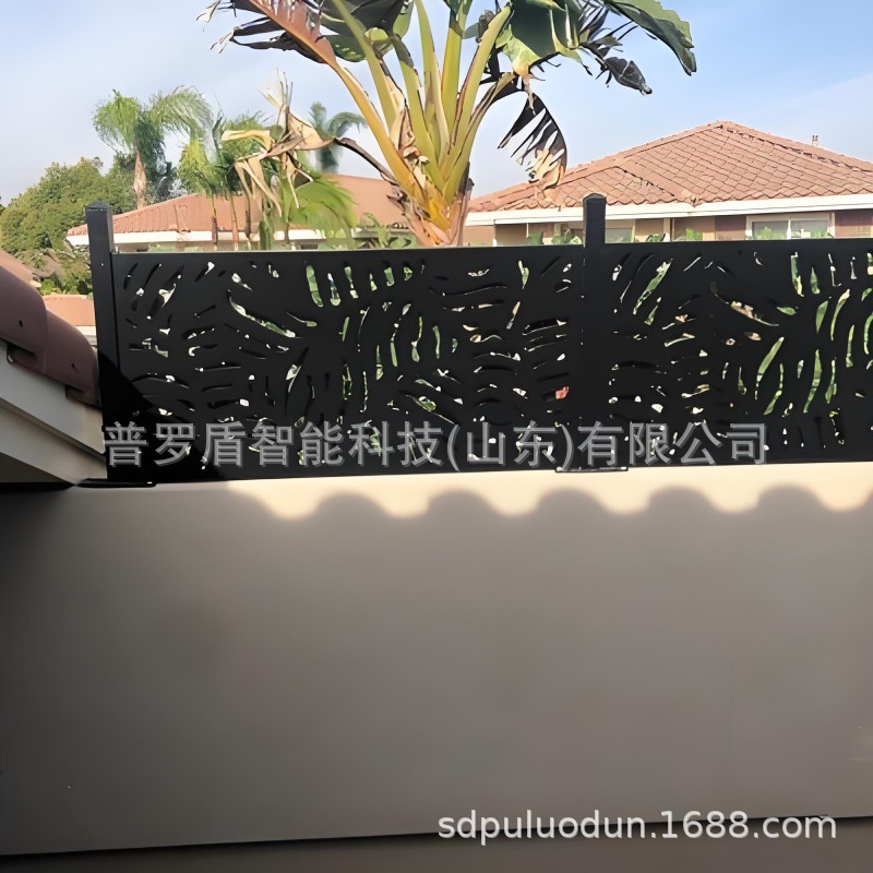 庭院围墙防护栏杆激光切割屏风隔断CNC背景墙装饰雕刻板镂空门板