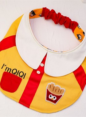 麦当当 KdFC 可刺绣小狗名字 狗狗口水巾 宠物松紧围兜 金毛阿拉