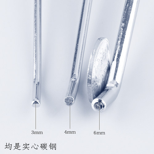 加粗方管钩卡管横梁挂钩银色挂方管货架饰L品店直钩超市地摊架挂