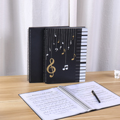 乐队歌曲谱乐谱夹钢琴谱夹子透明插页袋式 学M生资料册文件夹黑色A