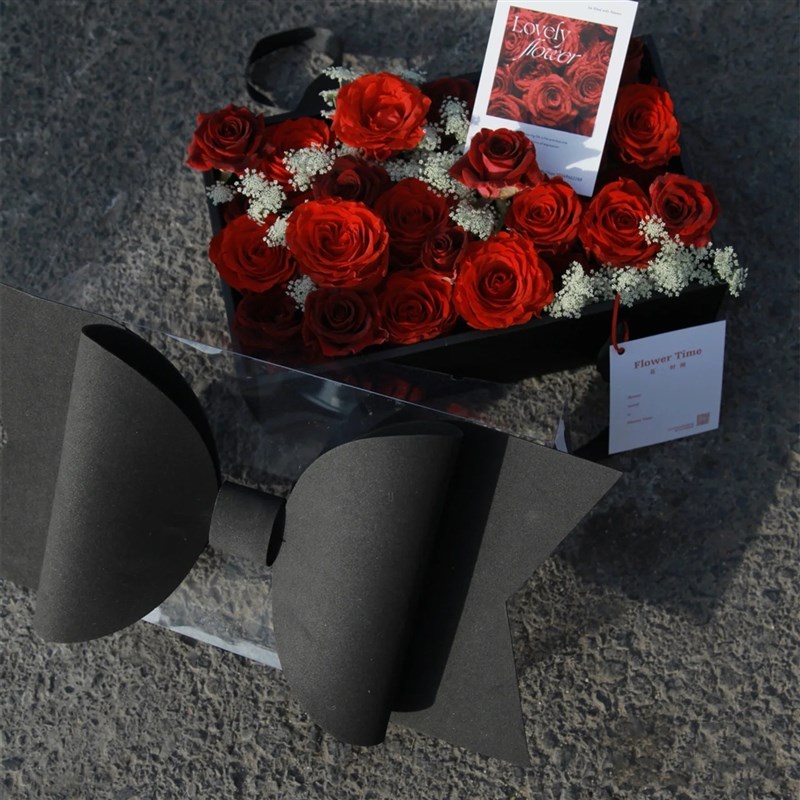 圣诞节礼品包装新年m伴手礼盒鲜花水果盒手提花盒透明网红礼品盒