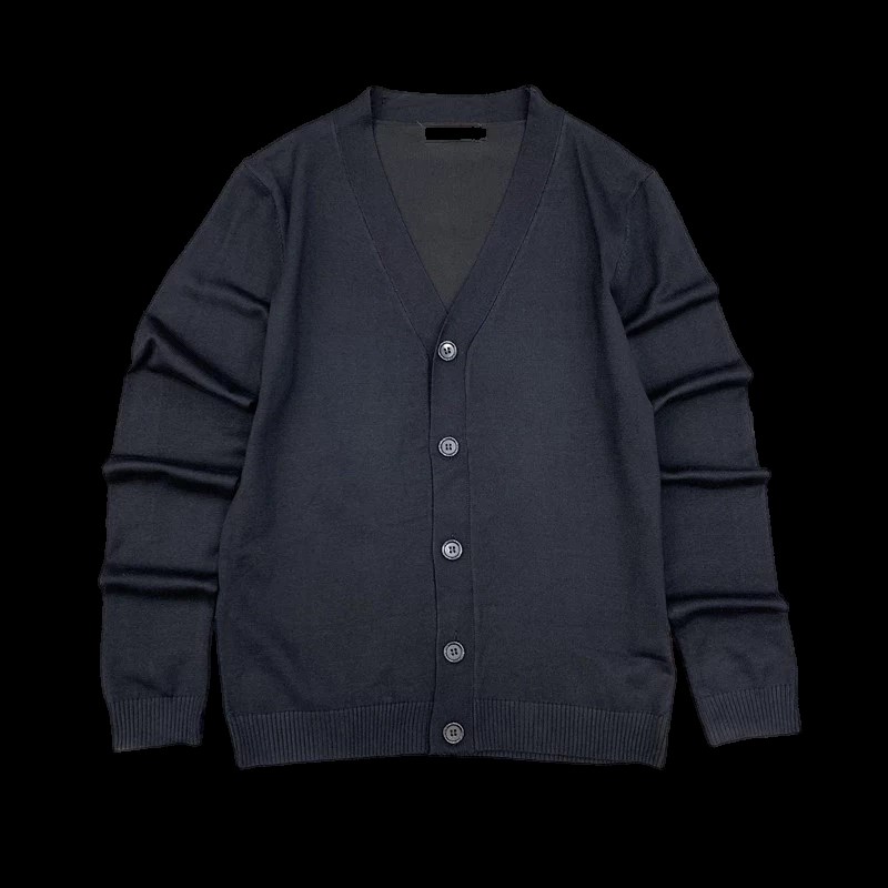 秋冬薄款针织男士开衫外套潮流帅气纯色百K搭毛衣修身长袖休闲线