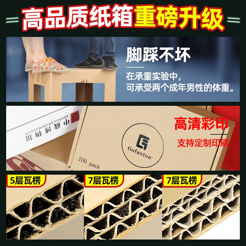 纸箱子定制五层加厚特硬正方形扁纸箱子任意尺寸S发货打包装箱定