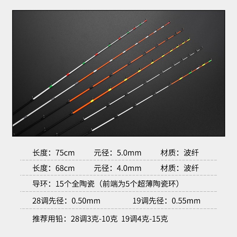 海筏竿竿稍40/50杆稍超薄全陶瓷AX筏竿竿稍白棍Q19/28调银棍杆