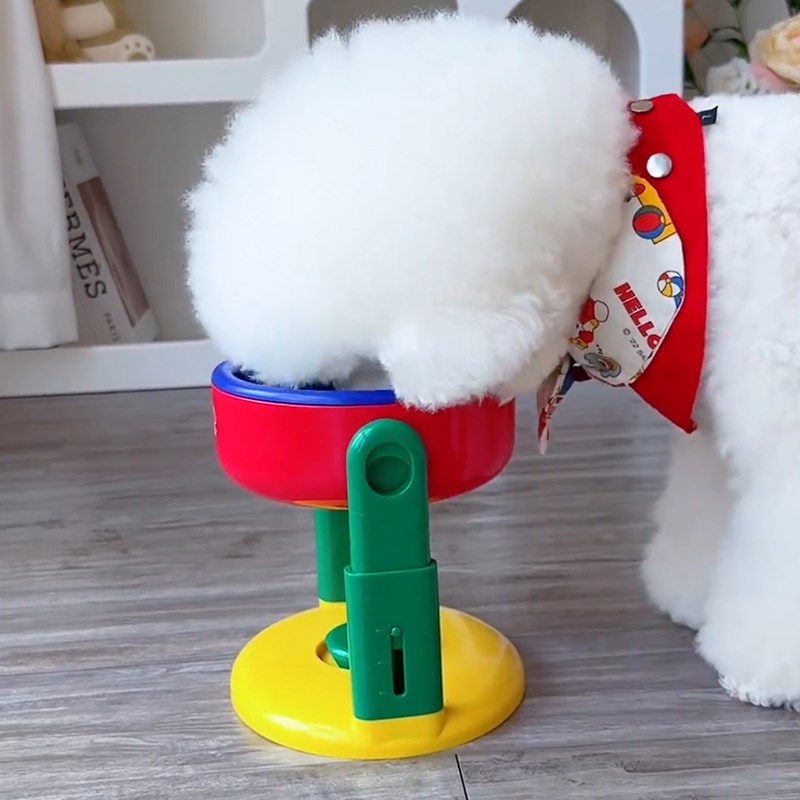 狗盆狗碗防打翻小型犬泰迪比熊狗食盆保护颈椎U狗水碗小狗饭盆