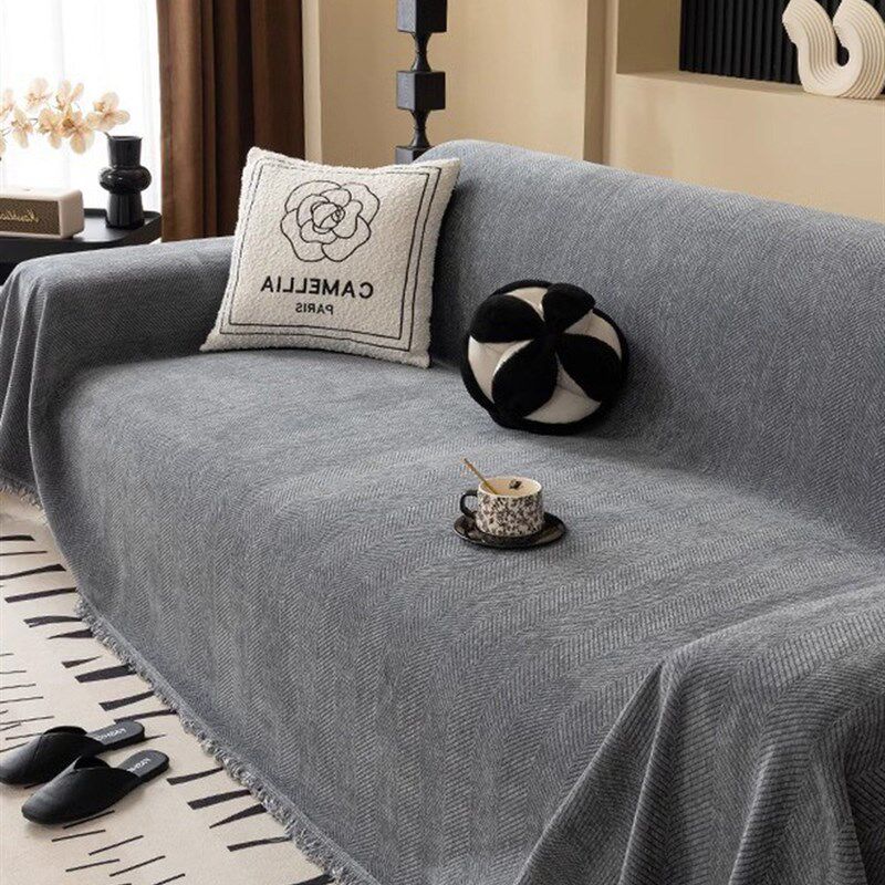 精选加大加宽230加厚沙发盖布防猫抓全盖沙发巾超大尺寸加长防滑