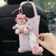 可爱玫玫汽车纸巾包挂袋车载抽纸盒车内用座椅收纳挂式 高级感玩偶