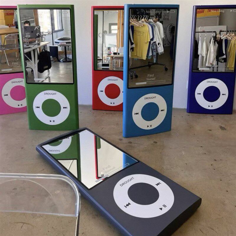 iPod mp3复古穿衣镜全身家用卧室落地创意个性穿衣镜开店潮流家居