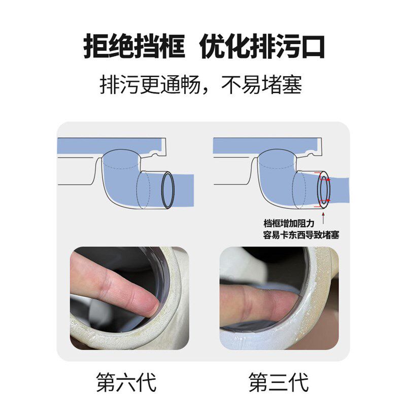 超博蹲便器19CM高左右侧排前后横排墙排大管道大口径带存水弯蹲坑