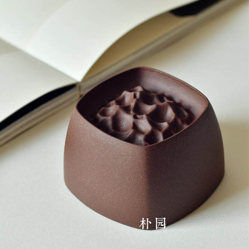 朴园 山水主人杯宜兴紫砂四方茶杯品茗杯紫泥大杯原矿加厚手工