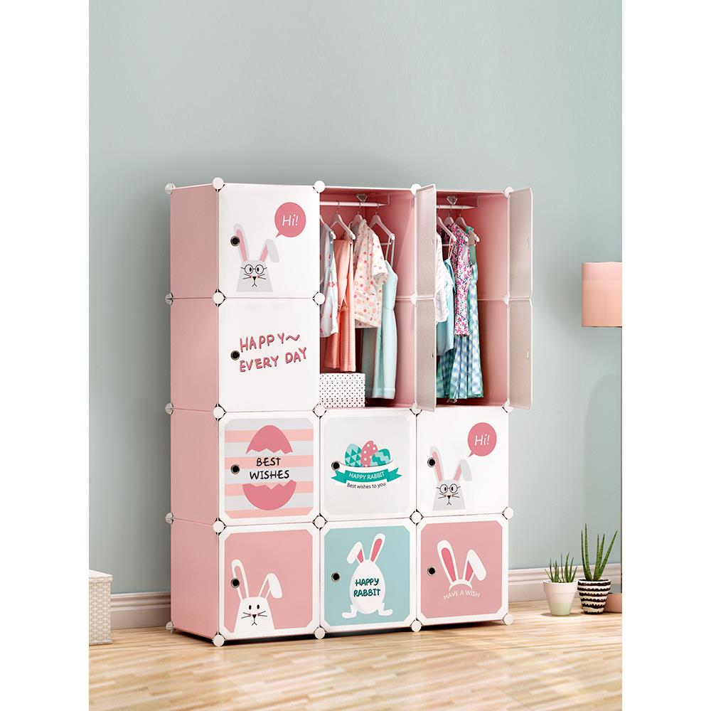 儿童衣柜简易塑料婴儿现代简约家用卧室宝宝小衣橱出租房收纳柜子