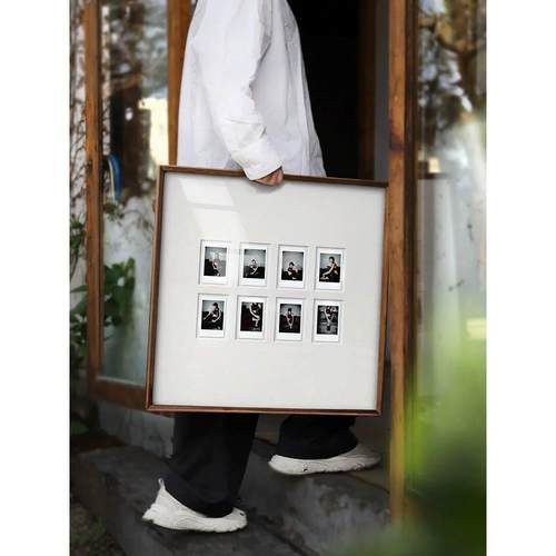 相框墙挂多相框DIY宝丽来相框礼品夫妇框实木展示