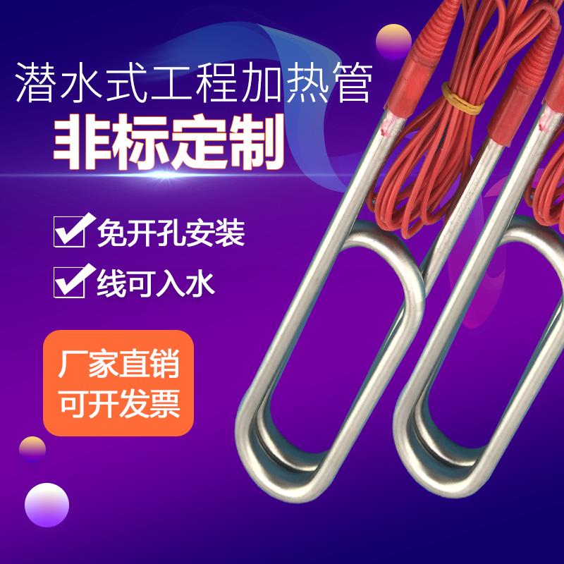 烧水3 6 9 12KW304大功率潜水电加热管水箱水池加热器工业加热棒