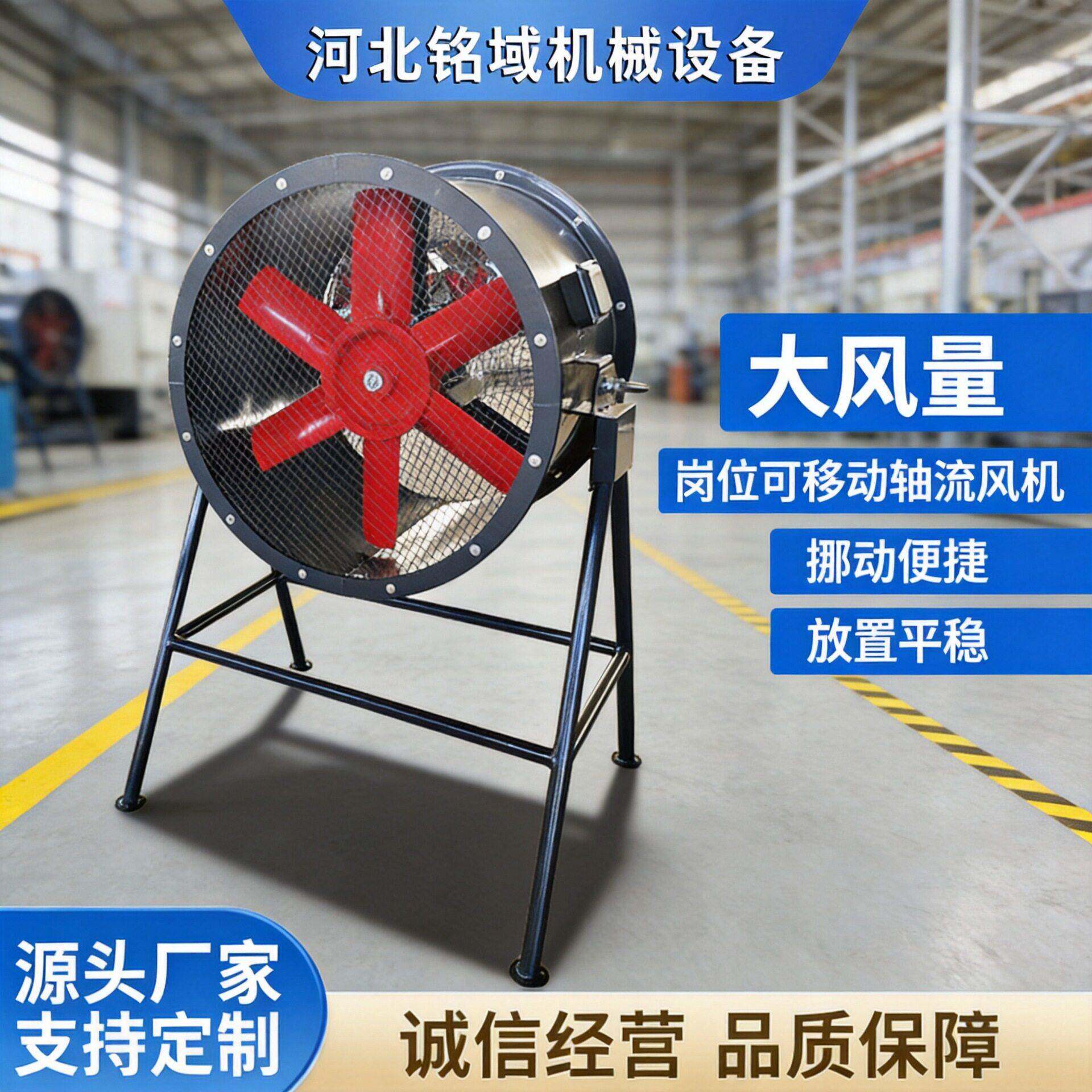 铭域低噪音轴流风机t35-11玻璃钢6叶380V低压排烟换气扇工业风机
