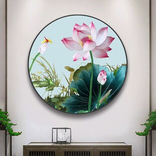 精选2023新款5d钻石画满钻客厅简约现代玄关荷花餐厅点贴砖2024十