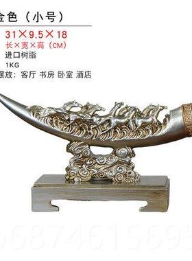 新款欧式摆轻奢电视柜装饰品家客厅居玄关件红酒架档奢华象牙工艺